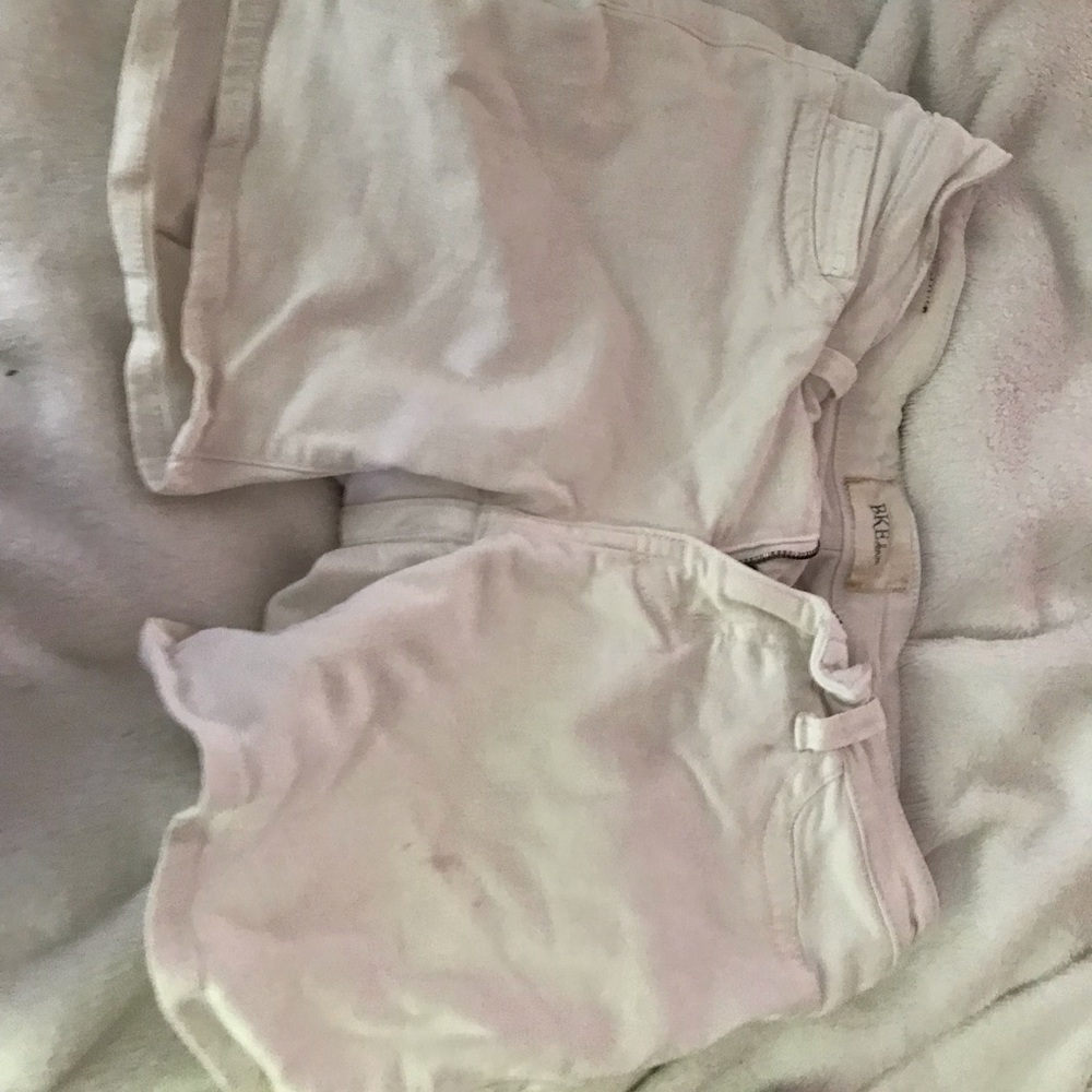 white BKE shorts